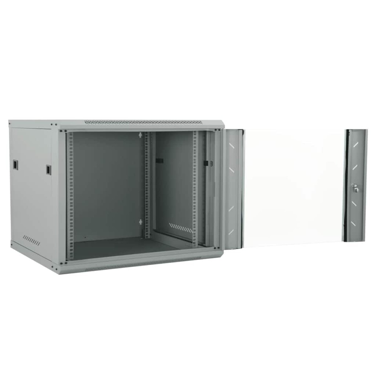 vidaXL Ντουλάπα δικτύου με αποθήκευση Γκρι 60 x 60 x 50 εκ Ατσάλι