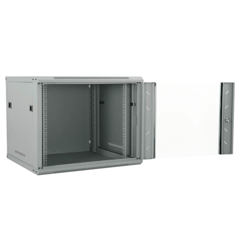 vidaXL Ντουλάπα δικτύου με αποθήκευση Γκρι 60 x 60 x 50 εκ Ατσάλι