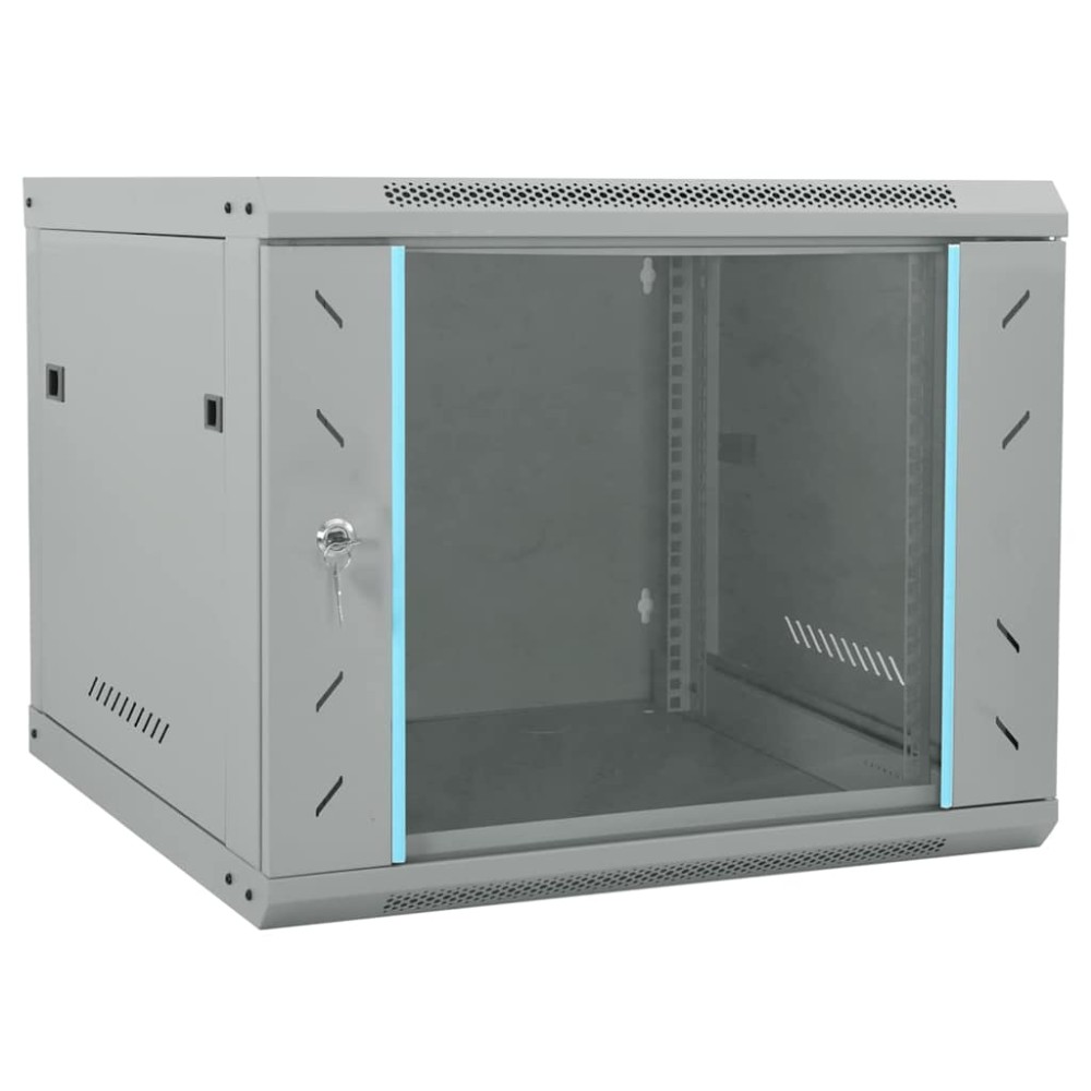 vidaXL Ντουλάπα δικτύου με αποθήκευση Γκρι 60 x 60 x 50 εκ Ατσάλι