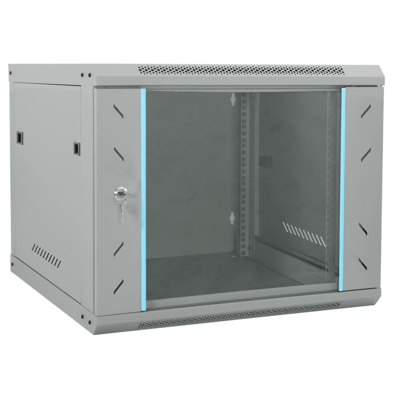 vidaXL Ντουλάπα δικτύου με αποθήκευση Γκρι 60 x 60 x 50 εκ Ατσάλι