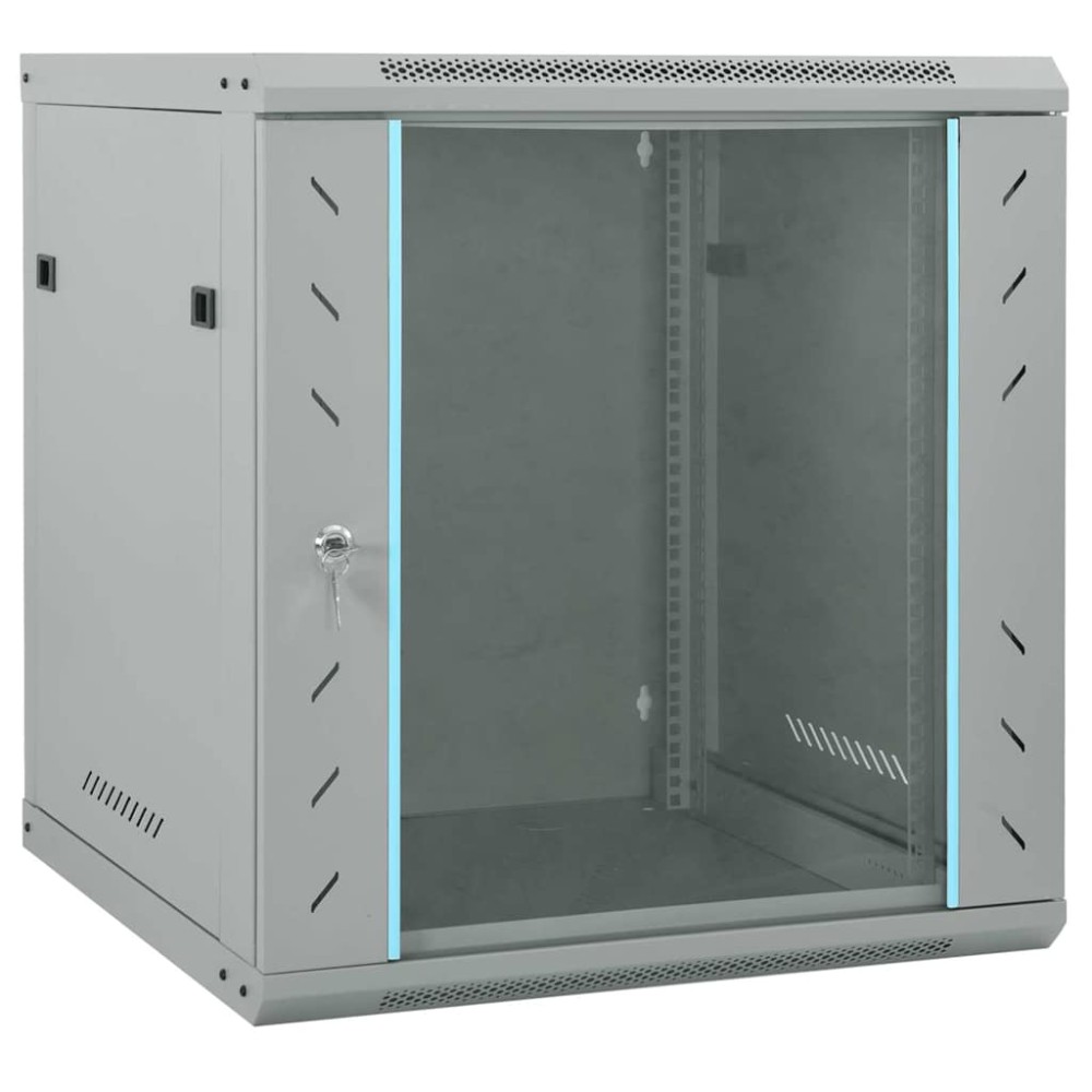vidaXL Ντουλάπα δικτύου με αποθήκευση Γκρι 60 x 60 x 65 εκ Ατσάλι