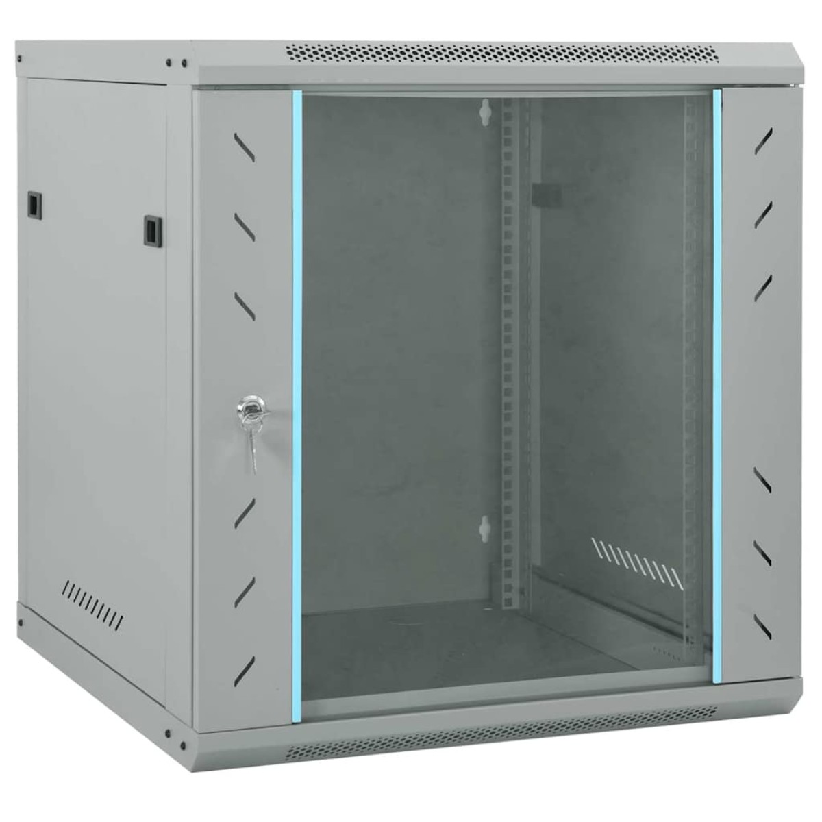 vidaXL Ντουλάπα δικτύου με αποθήκευση Γκρι 60 x 60 x 65 εκ Ατσάλι