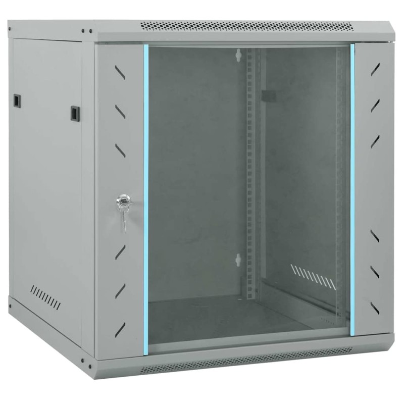 vidaXL Ντουλάπα δικτύου με αποθήκευση Γκρι 60 x 60 x 65 εκ Ατσάλι