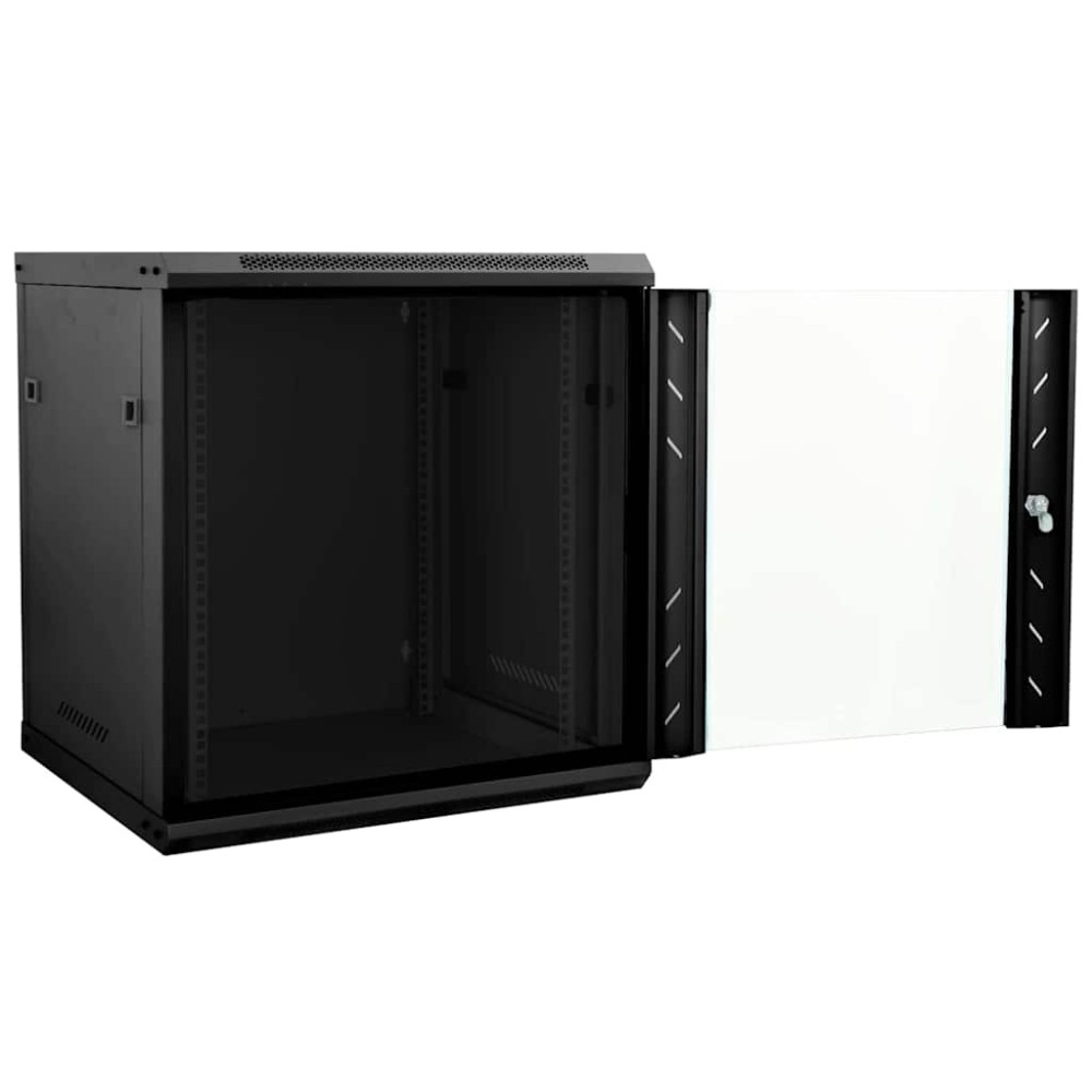 vidaXL Ντουλάπα δικτύου με αποθήκευση Μαύρο 60 x 45 x 65 εκ Ατσάλι