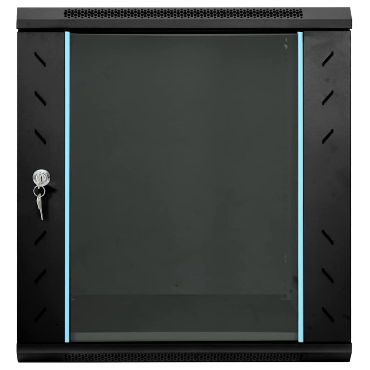 vidaXL Ντουλάπα δικτύου με αποθήκευση Μαύρο 60 x 45 x 65 εκ Ατσάλι