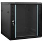 vidaXL Ντουλάπα δικτύου με αποθήκευση Μαύρο 60 x 45 x 65 εκ Ατσάλι