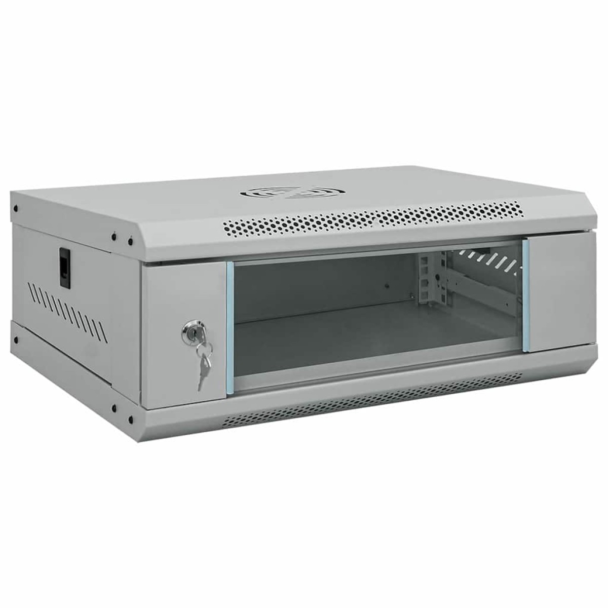 vidaXL Ντουλάπα δικτύου με αποθήκευση Γκρι 53 x 45 x 21 εκ Ατσάλι