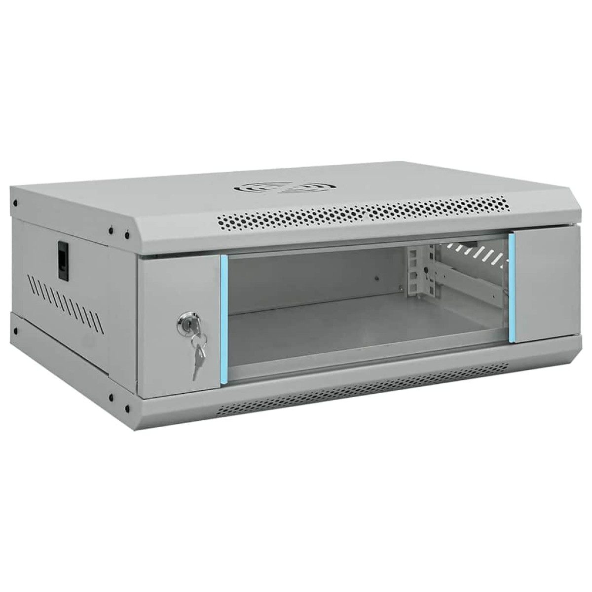vidaXL Ντουλάπα δικτύου με αποθήκευση Γκρι 53 x 45 x 21 εκ Ατσάλι