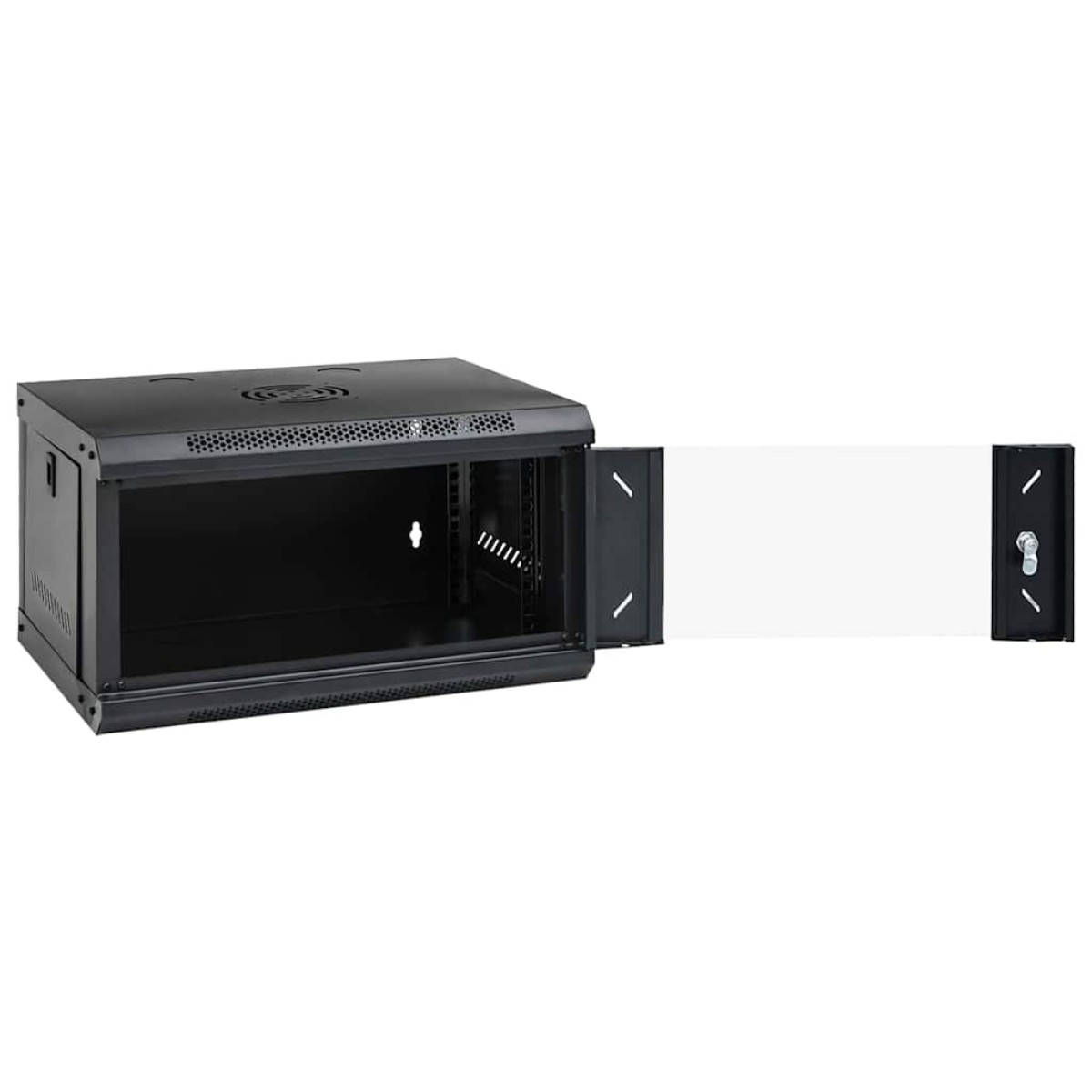 vidaXL Ντουλάπα δικτύου με αποθήκευση Μαύρο 53 x 45 x 30 εκ Ατσάλι