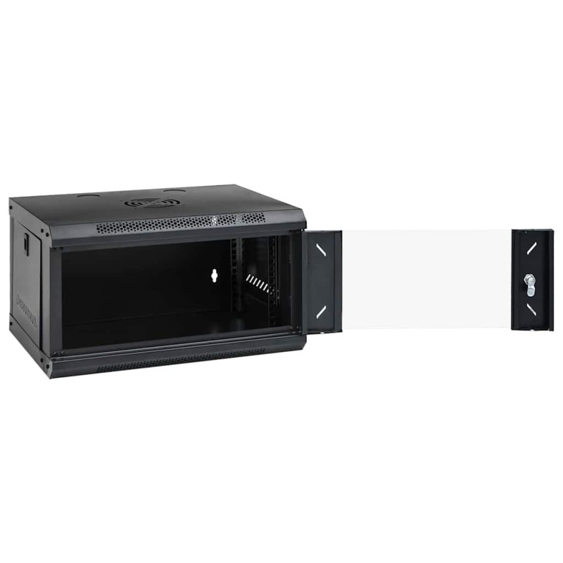 vidaXL Ντουλάπα δικτύου με αποθήκευση Μαύρο 53 x 45 x 30 εκ Ατσάλι