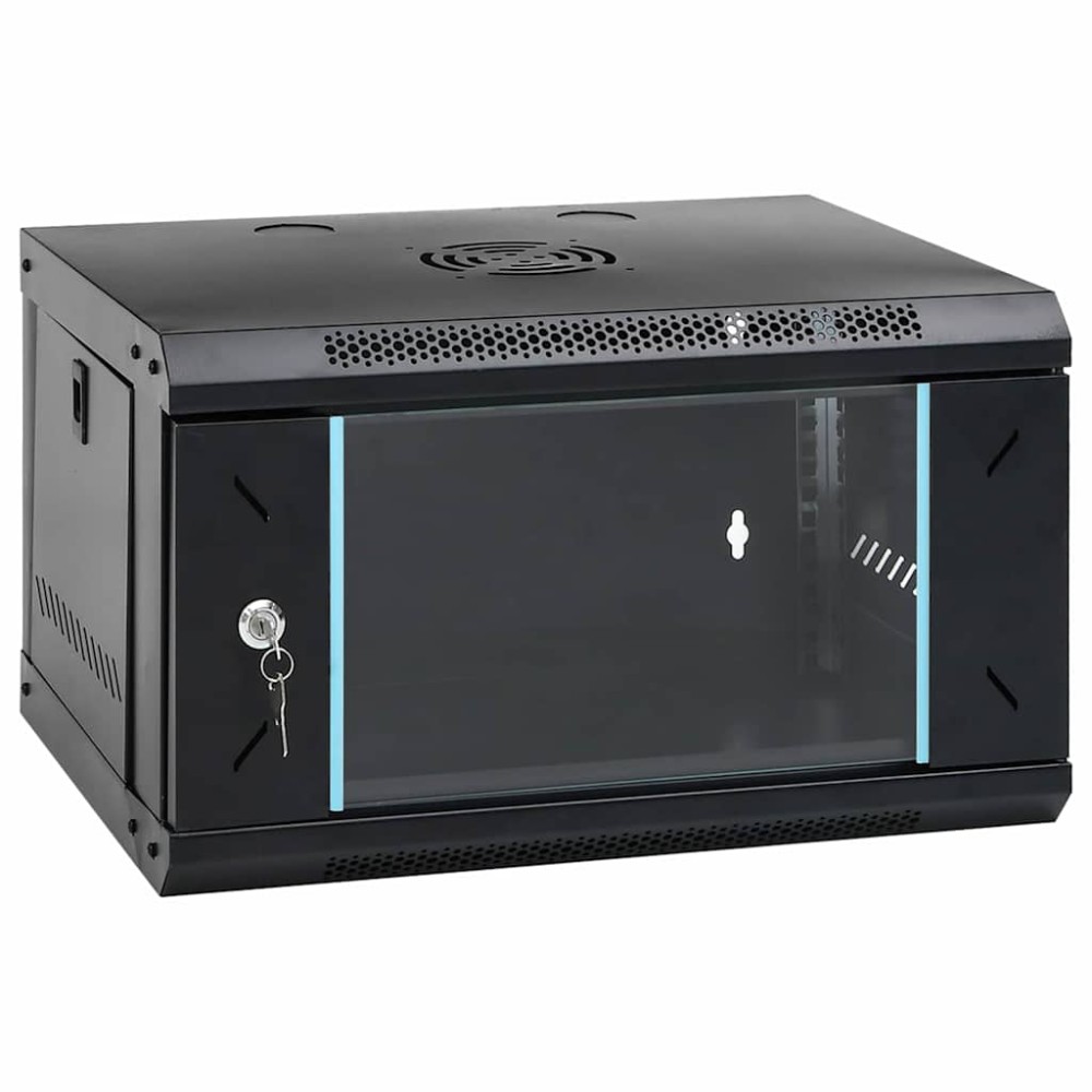 vidaXL Ντουλάπα δικτύου με αποθήκευση Μαύρο 53 x 45 x 30 εκ Ατσάλι
