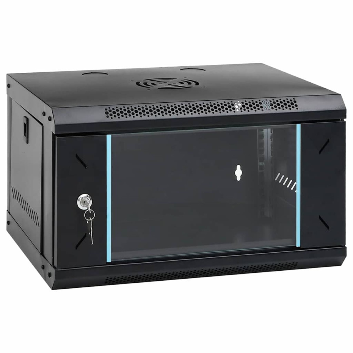 vidaXL Ντουλάπα δικτύου με αποθήκευση Μαύρο 53 x 45 x 30 εκ Ατσάλι