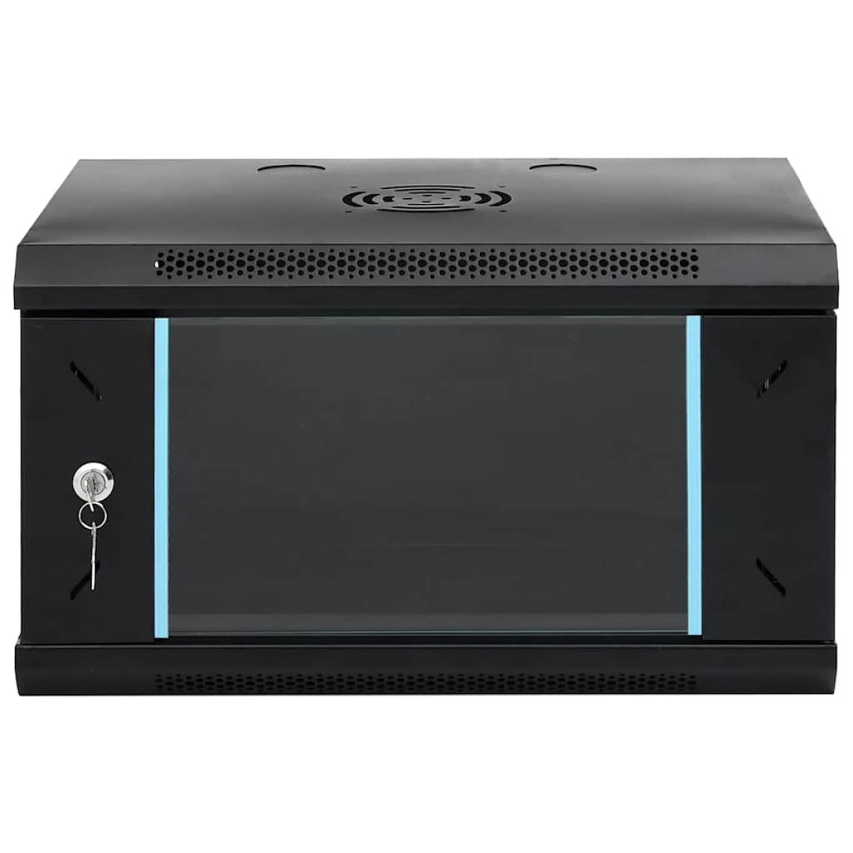 vidaXL Ντουλάπα δικτύου με αποθήκευση Μαύρο 53 x 45 x 30 εκ Ατσάλι
