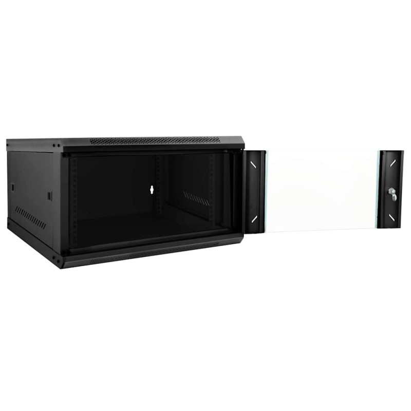vidaXL Ντουλάπα δικτύου με αποθήκευση Μαύρο 53 x 60 x 30 εκ Ατσάλι