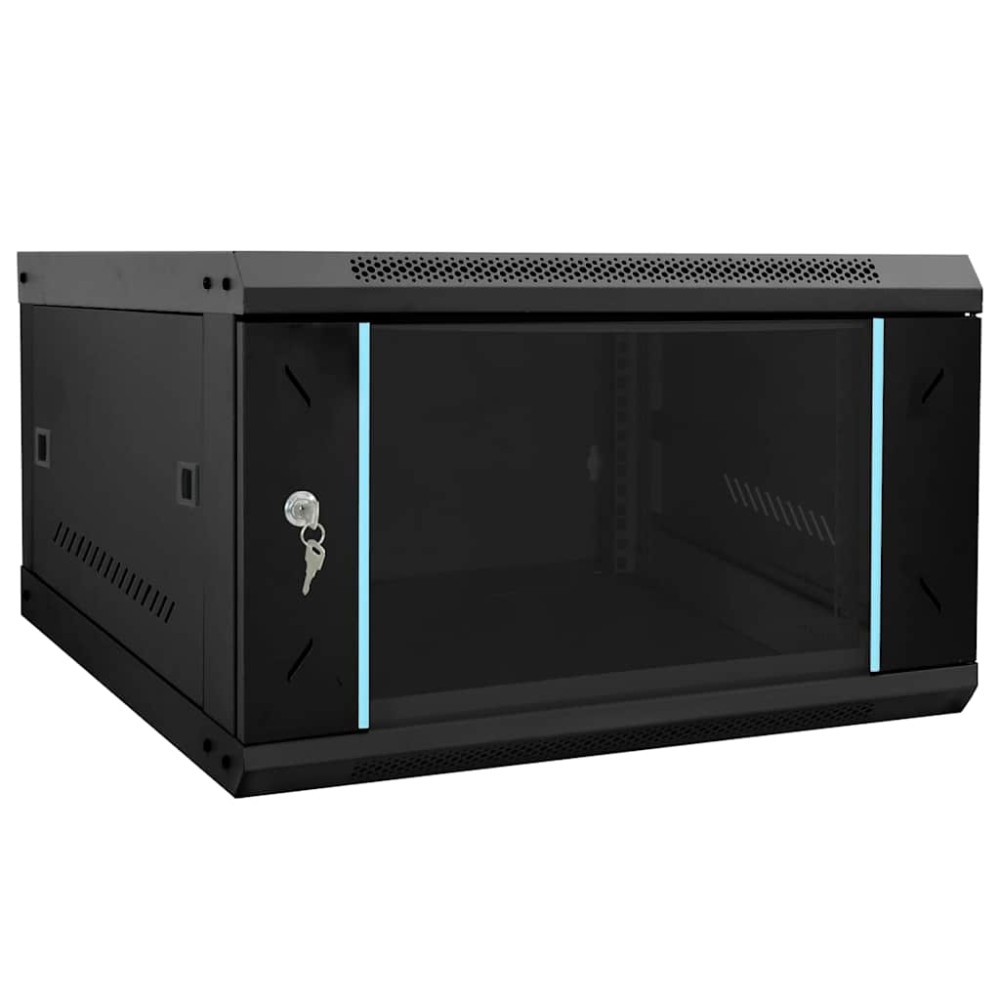 vidaXL Ντουλάπα δικτύου με αποθήκευση Μαύρο 53 x 60 x 30 εκ Ατσάλι