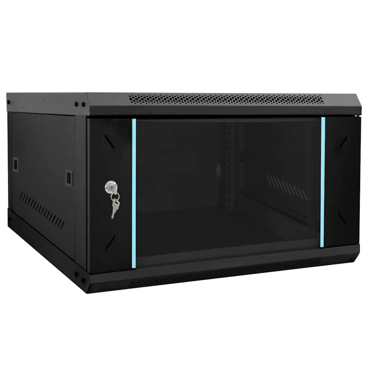 vidaXL Ντουλάπα δικτύου με αποθήκευση Μαύρο 53 x 60 x 30 εκ Ατσάλι