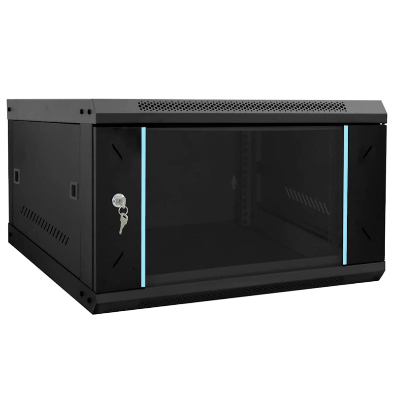 vidaXL Ντουλάπα δικτύου με αποθήκευση Μαύρο 53 x 60 x 30 εκ Ατσάλι