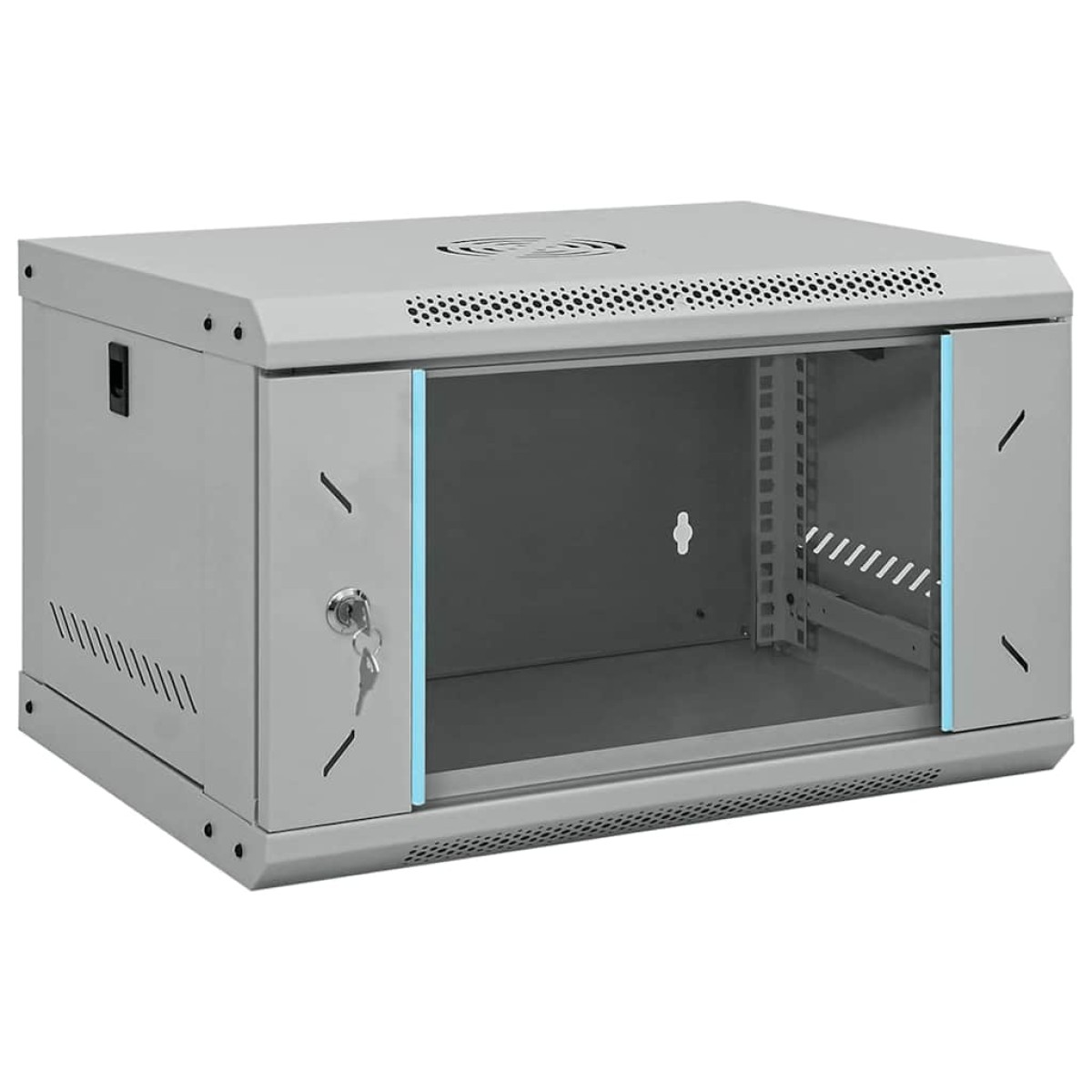 vidaXL Ντουλάπα δικτύου με αποθήκευση Γκρι 53 x 45 x 30 εκ Ατσάλι