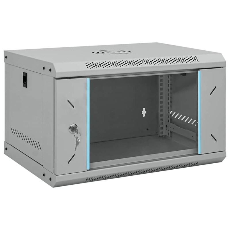 vidaXL Ντουλάπα δικτύου με αποθήκευση Γκρι 53 x 45 x 30 εκ Ατσάλι