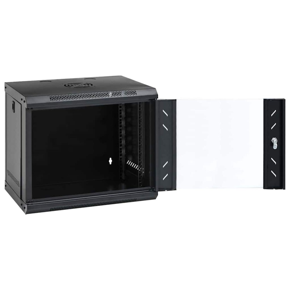vidaXL Ντουλάπα δικτύου με αποθήκευση Μαύρο 53 x 45 x 45 εκ Ατσάλι