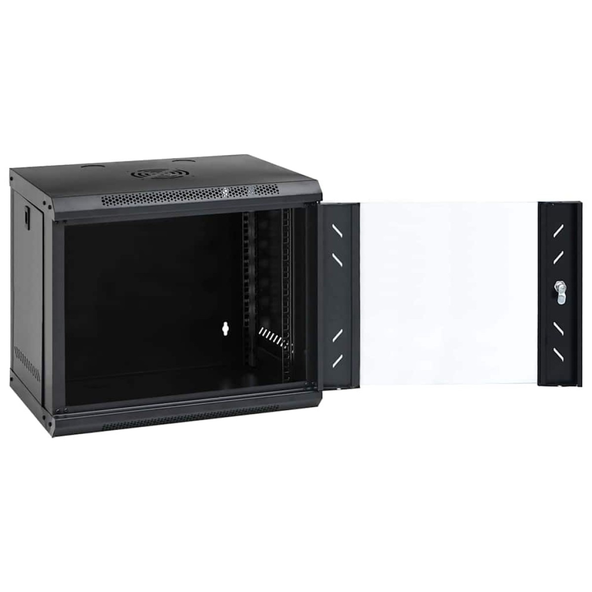 vidaXL Ντουλάπα δικτύου με αποθήκευση Μαύρο 53 x 45 x 45 εκ Ατσάλι