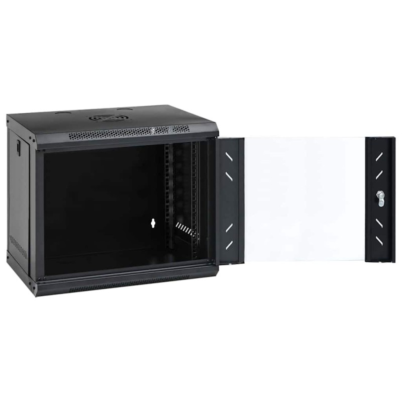 vidaXL Ντουλάπα δικτύου με αποθήκευση Μαύρο 53 x 45 x 45 εκ Ατσάλι