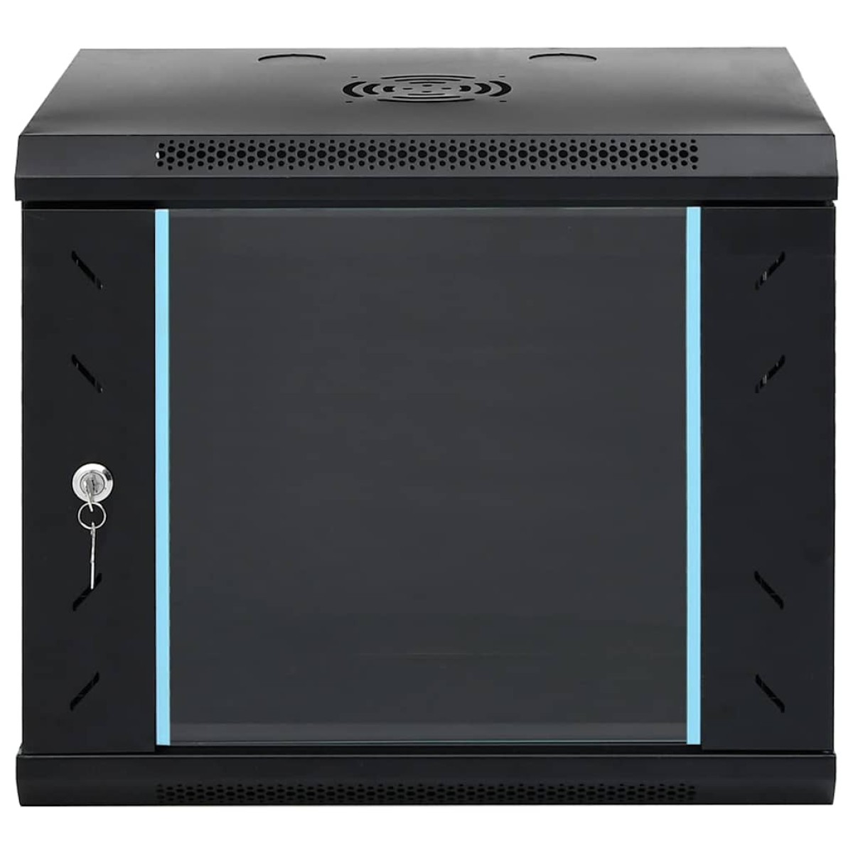 vidaXL Ντουλάπα δικτύου με αποθήκευση Μαύρο 53 x 45 x 45 εκ Ατσάλι