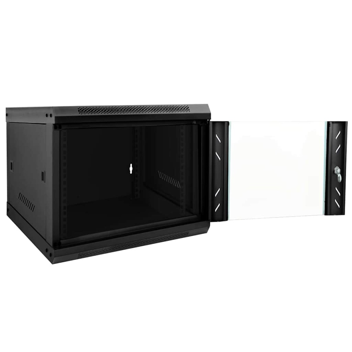 vidaXL Ντουλάπα δικτύου με αποθήκευση Μαύρο 53 x 60 x 45 εκ Ατσάλι