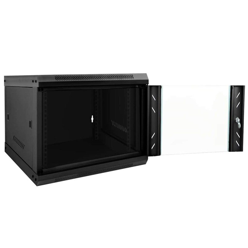 vidaXL Ντουλάπα δικτύου με αποθήκευση Μαύρο 53 x 60 x 45 εκ Ατσάλι