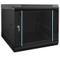 vidaXL Ντουλάπα δικτύου με αποθήκευση Μαύρο 53 x 60 x 45 εκ Ατσάλι
