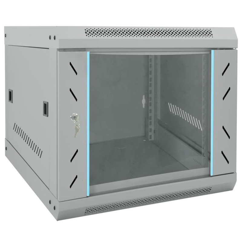 vidaXL Ντουλάπα δικτύου με αποθήκευση Γκρι 53 x 60 x 45 εκ Ατσάλι
