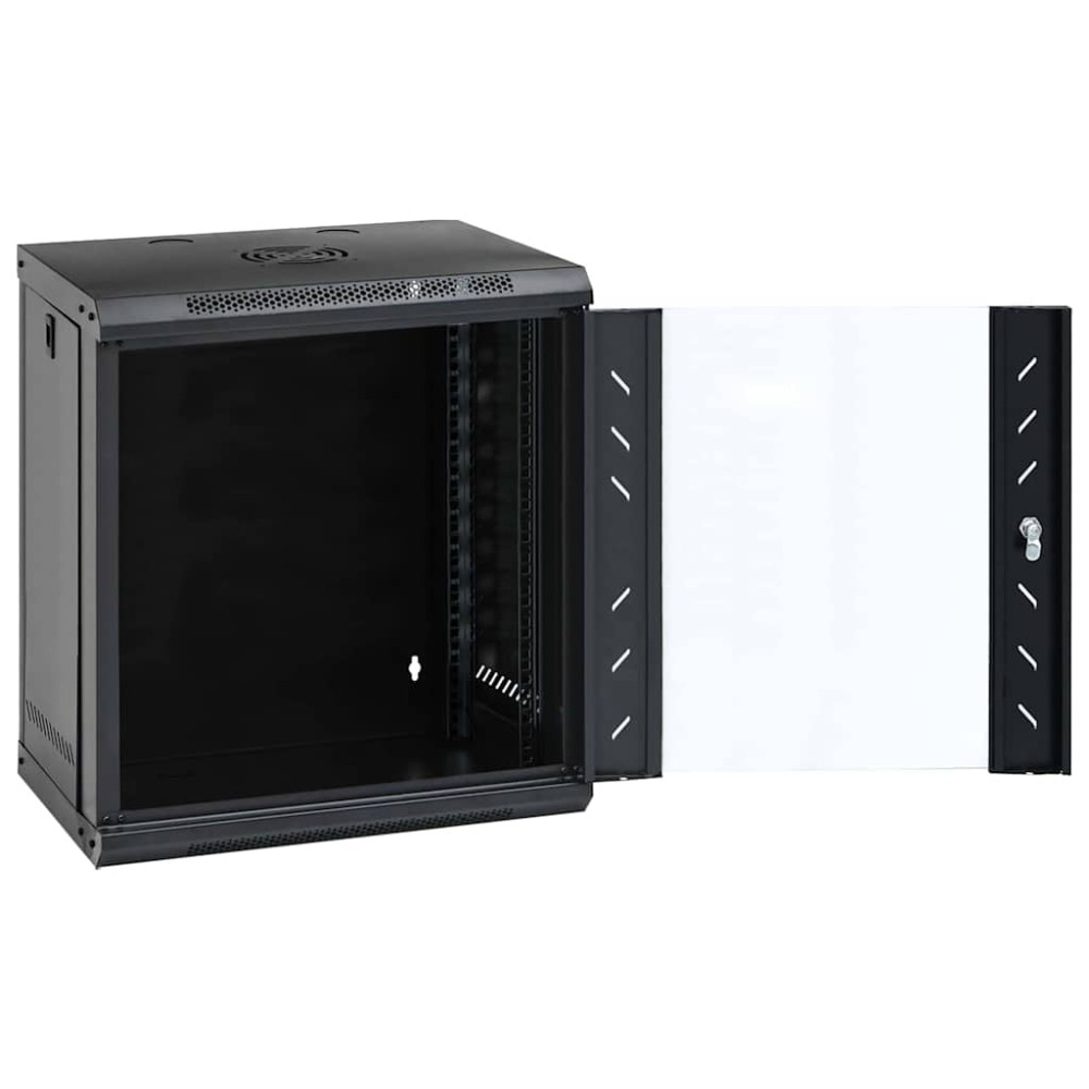 vidaXL Ντουλάπα δικτύου με αποθήκευση Μαύρο 53 x 45 x 60 εκ Ατσάλι