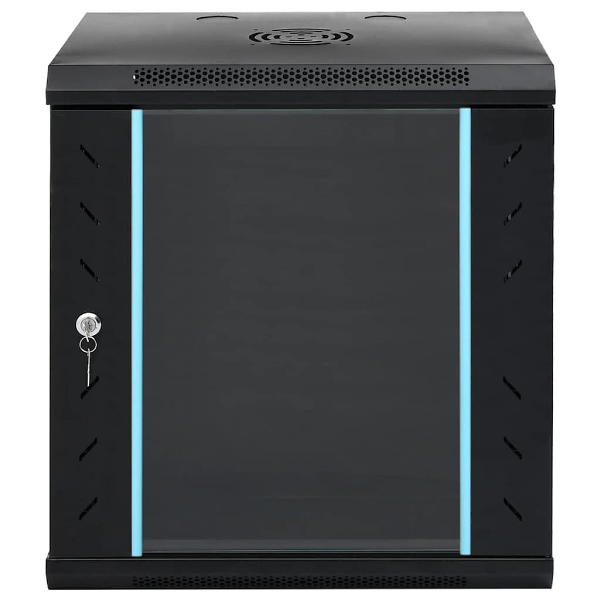 vidaXL Ντουλάπα δικτύου με αποθήκευση Μαύρο 53 x 45 x 60 εκ Ατσάλι