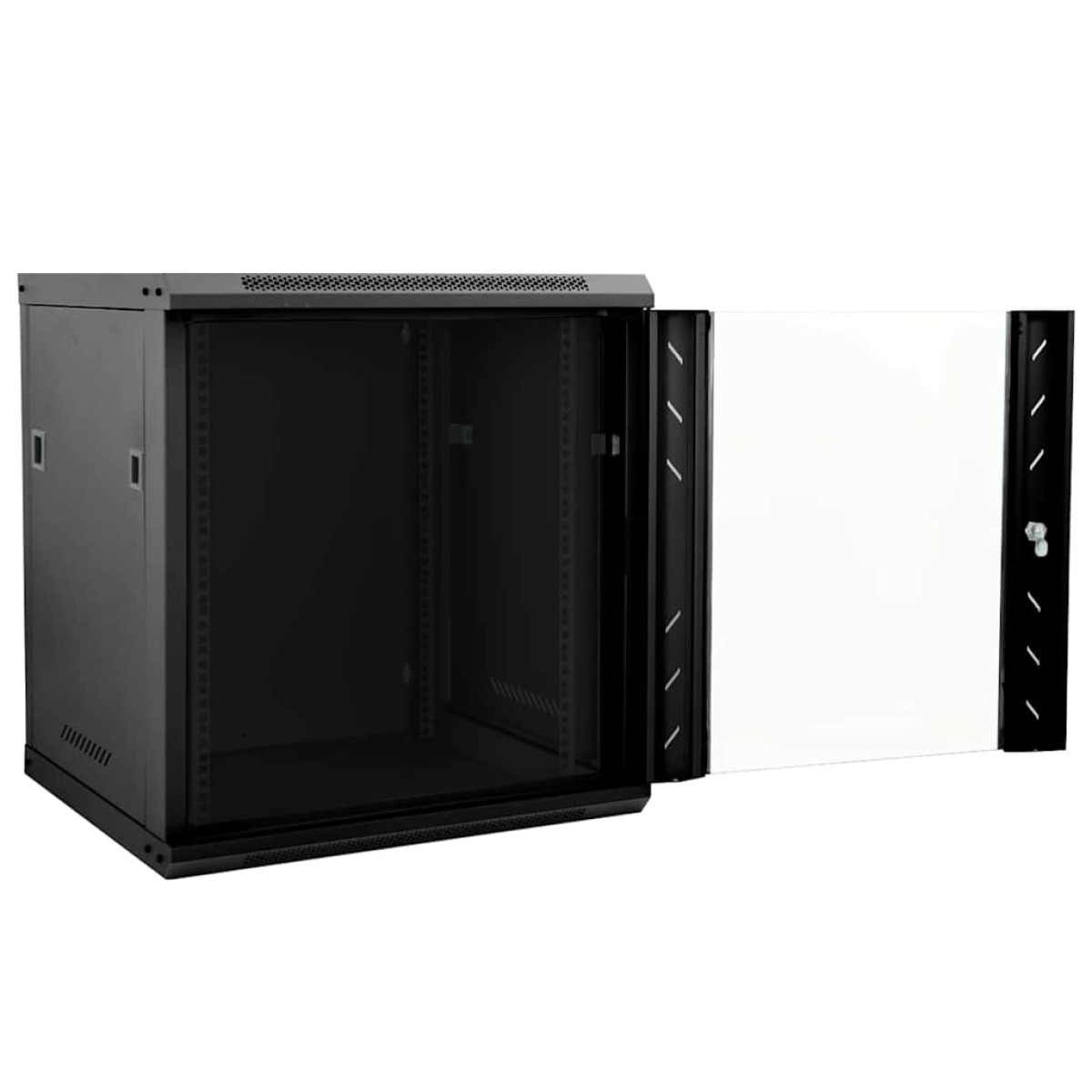 vidaXL Ντουλάπα δικτύου με αποθήκευση Μαύρο 53 x 60 x 60 εκ Ατσάλι