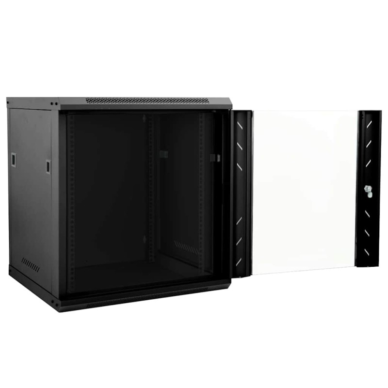 vidaXL Ντουλάπα δικτύου με αποθήκευση Μαύρο 53 x 60 x 60 εκ Ατσάλι