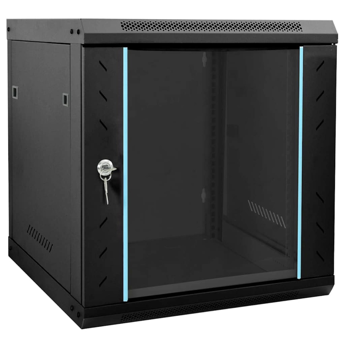vidaXL Ντουλάπα δικτύου με αποθήκευση Μαύρο 53 x 60 x 60 εκ Ατσάλι