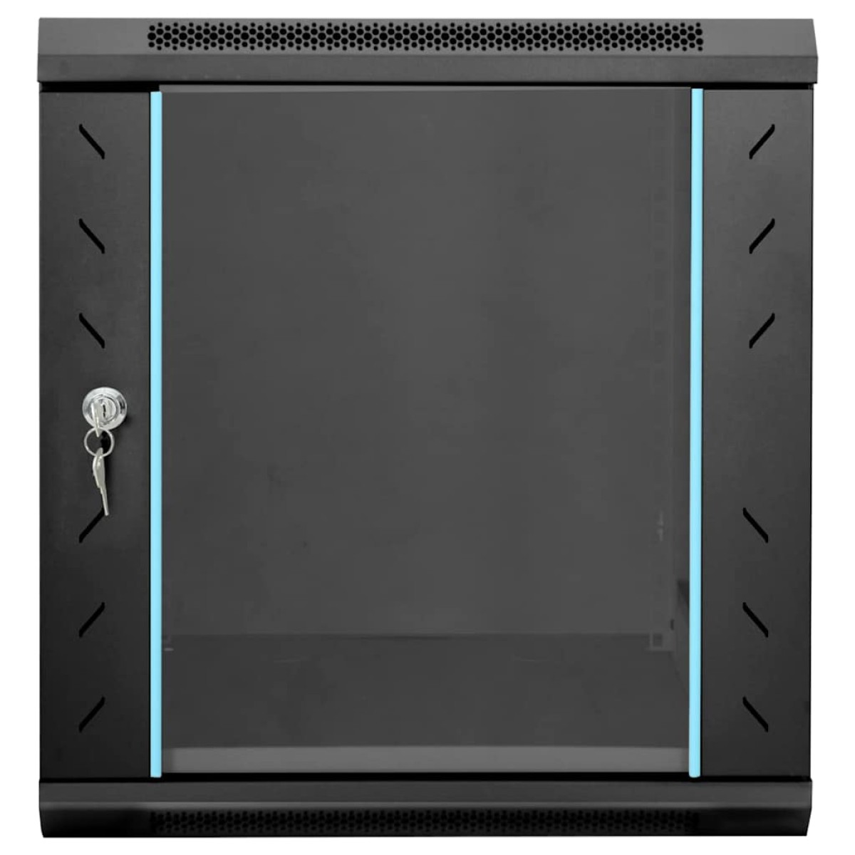 vidaXL Ντουλάπα δικτύου με αποθήκευση Μαύρο 53 x 60 x 60 εκ Ατσάλι