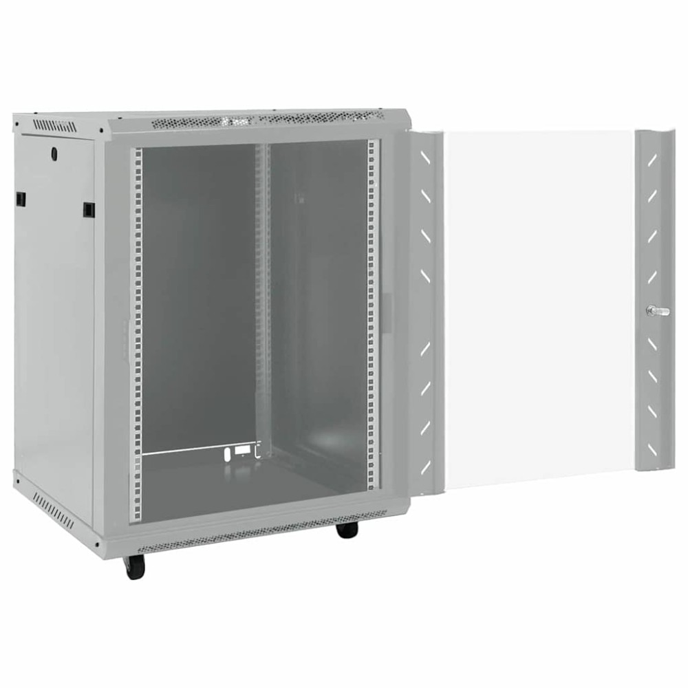 vidaXL Ντουλάπα δικτύου με αποθήκευση Γκρι 60 x 60 x 80 εκ Ατσάλι