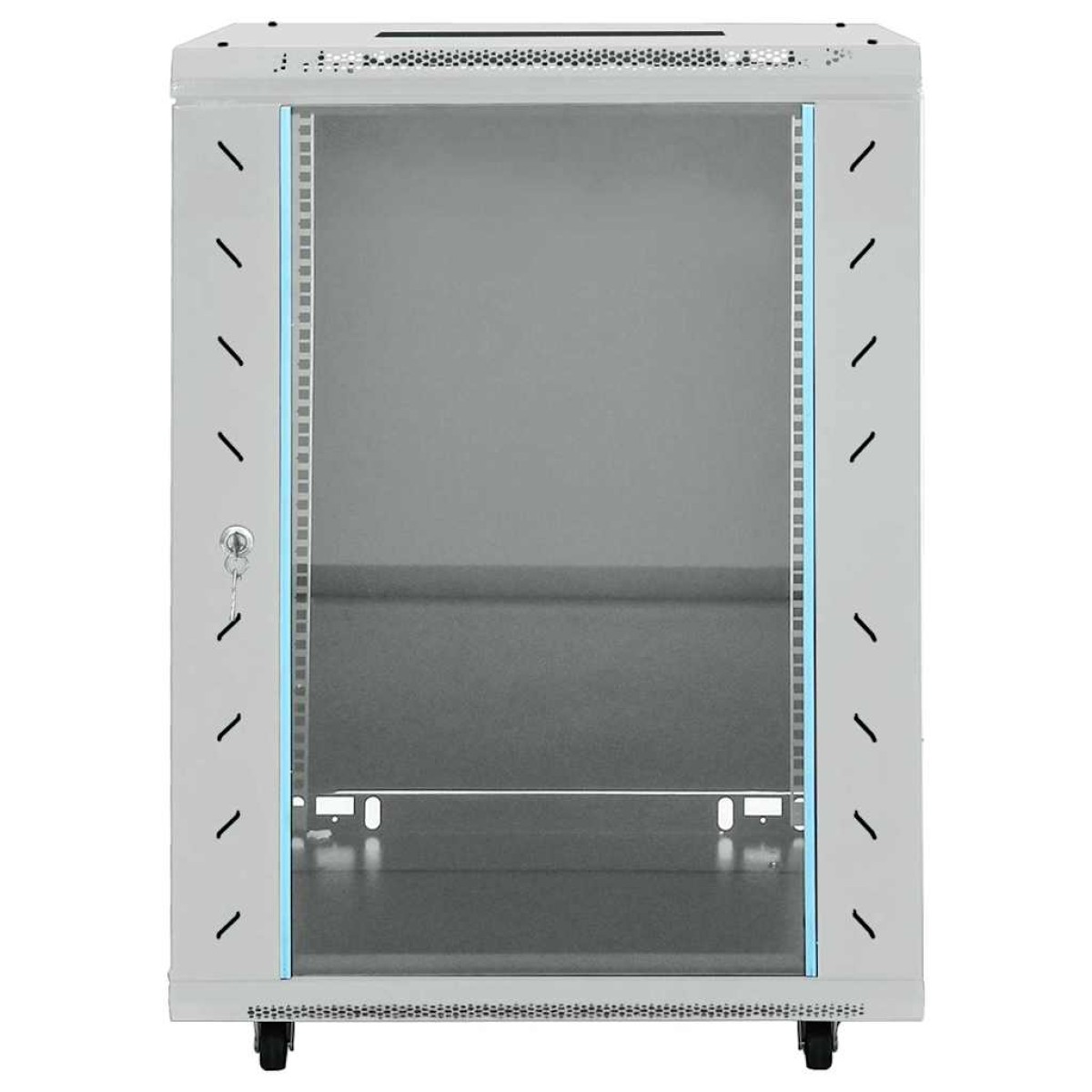 vidaXL Ντουλάπα δικτύου με αποθήκευση Γκρι 60 x 60 x 80 εκ Ατσάλι
