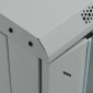 vidaXL Ντουλάπα δικτύου με αποθήκευση Γκρι 60 x 60 x 80 εκ Ατσάλι