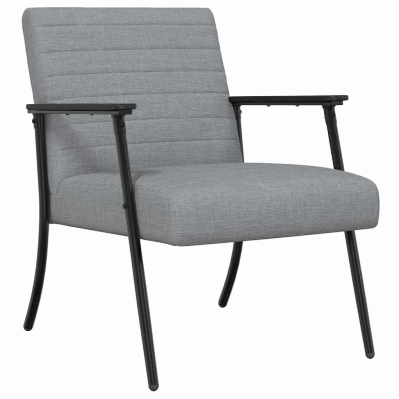 vidaXL Πολυθρόνα Ανοιχτό γκρι 59 x 75 x 78 εκ ύφασμα