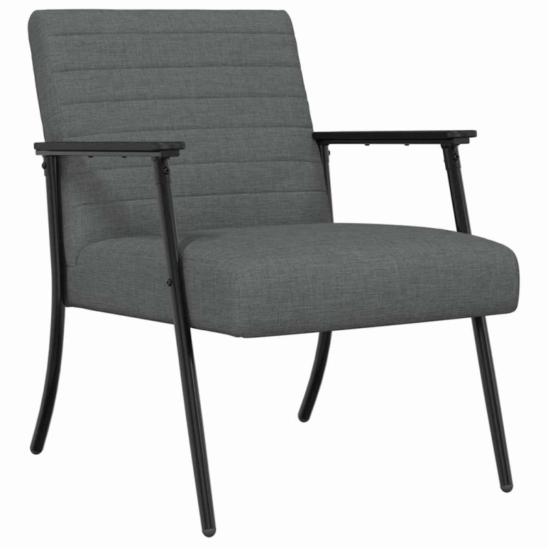 vidaXL Πολυθρόνα Σκούρο Γκρι 59 x 75 x 78 εκ ύφασμα