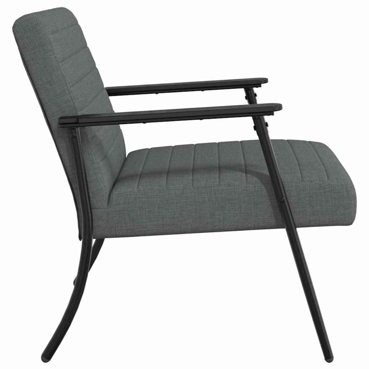 vidaXL Πολυθρόνα Σκούρο Γκρι 59 x 75 x 78 εκ ύφασμα