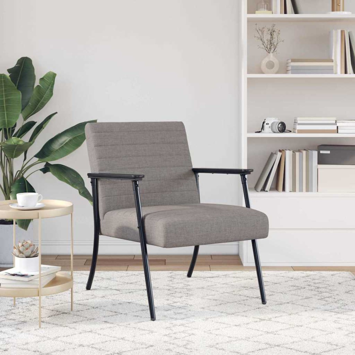 vidaXL Πολυθρόνα Taupe 59 x 75 x 78 εκ ύφασμα