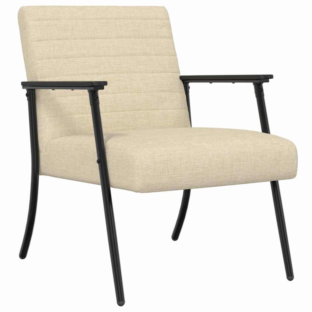 vidaXL Πολυθρόνα Κρεμ 59 x 75 x 78 εκ ύφασμα