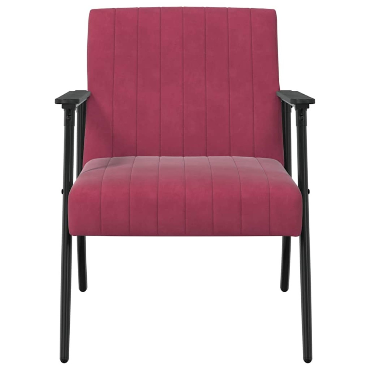 vidaXL Πολυθρόνα Κόκκινο 59 x 75 x 78 εκ Βελούδο