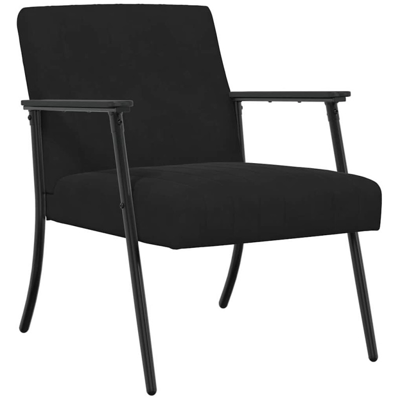 vidaXL Πολυθρόνα Μαύρο 59 x 75 x 78 εκ Βελούδο