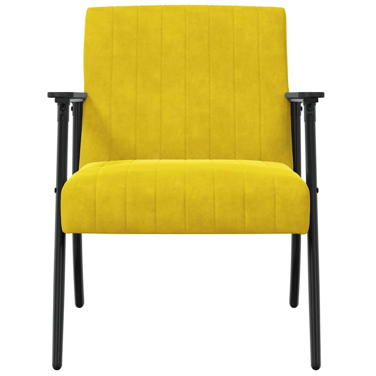 vidaXL Πολυθρόνα Κίτρινο 59 x 75 x 78 εκ Βελούδο