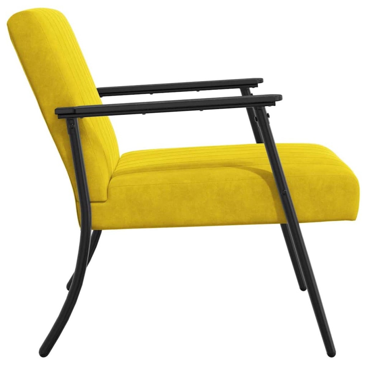 vidaXL Πολυθρόνα Κίτρινο 59 x 75 x 78 εκ Βελούδο