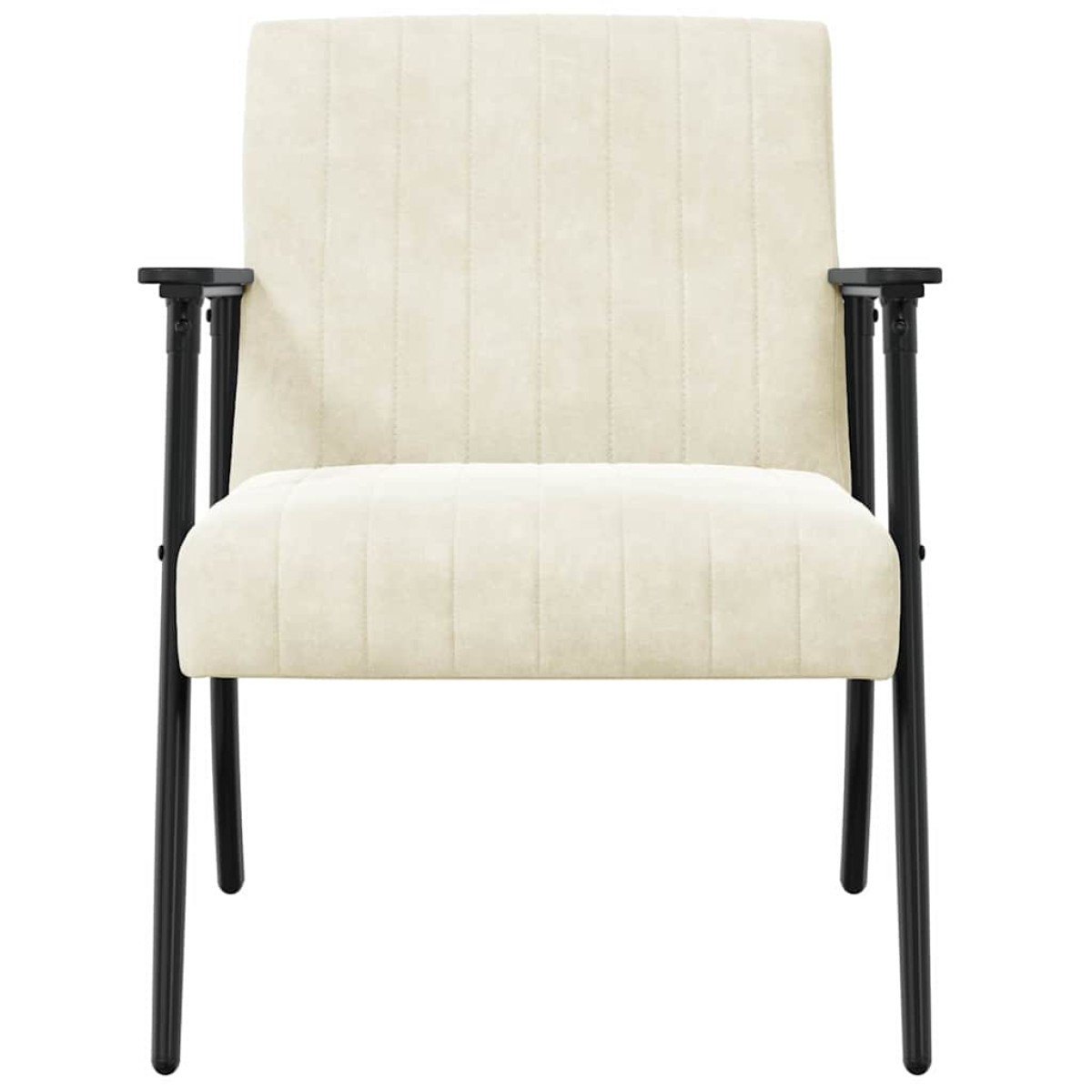vidaXL Πολυθρόνα Κρεμ 59 x 75 x 78 εκ Βελούδο